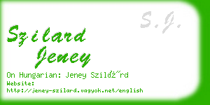 szilard jeney business card